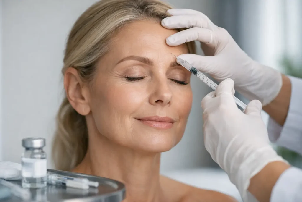 Toxina botulínica estética para rugas naturais